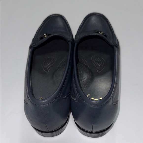 SAS Navy Leather Slip-On Shoes - Picture 6 of 7